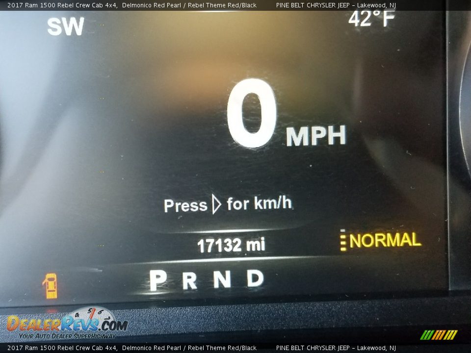 2017 Ram 1500 Rebel Crew Cab 4x4 Delmonico Red Pearl / Rebel Theme Red/Black Photo #5