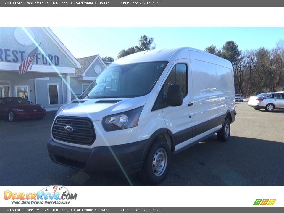 2018 Ford Transit Van 250 MR Long Oxford White / Pewter Photo #3