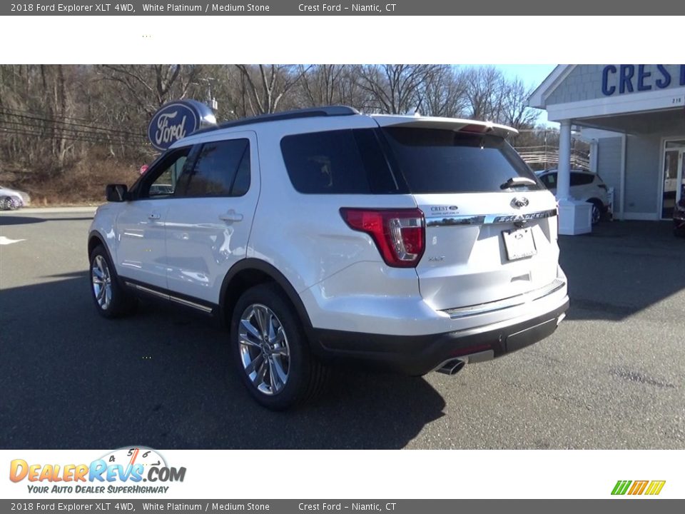 2018 Ford Explorer XLT 4WD White Platinum / Medium Stone Photo #5