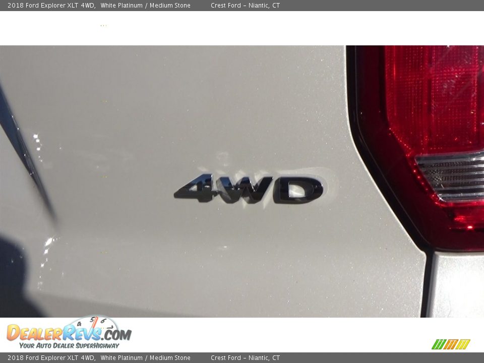2018 Ford Explorer XLT 4WD White Platinum / Medium Stone Photo #9
