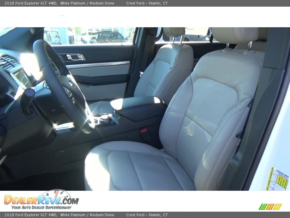 2018 Ford Explorer XLT 4WD White Platinum / Medium Stone Photo #12