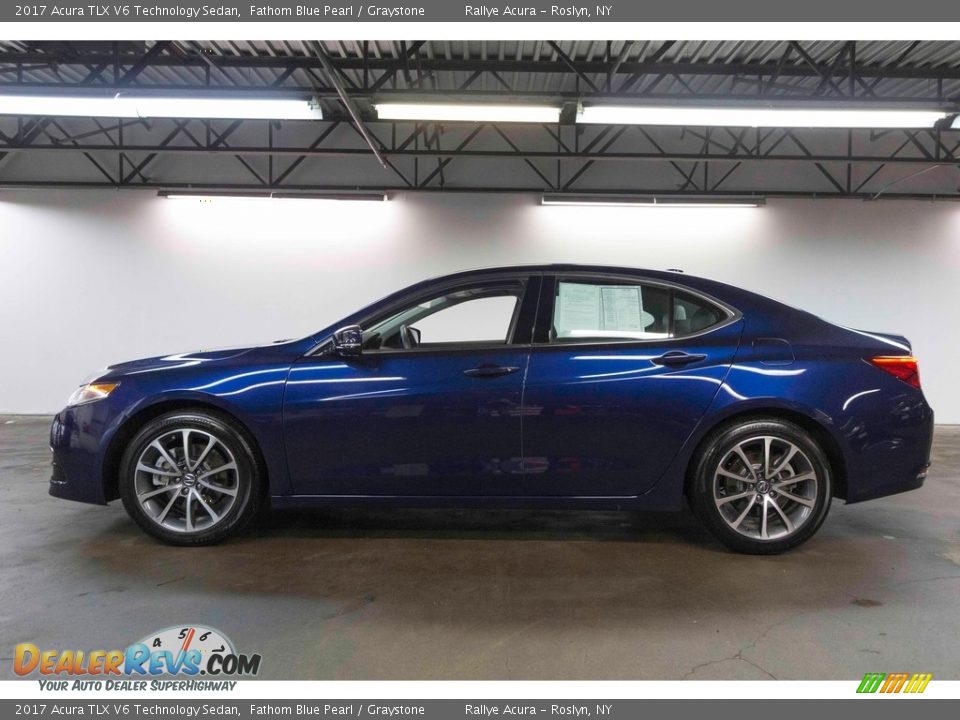 2017 Acura TLX V6 Technology Sedan Fathom Blue Pearl / Graystone Photo #3