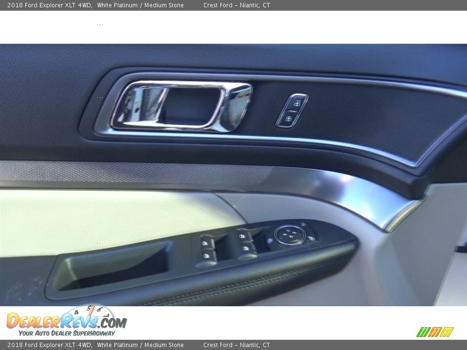 2018 Ford Explorer XLT 4WD White Platinum / Medium Stone Photo #13