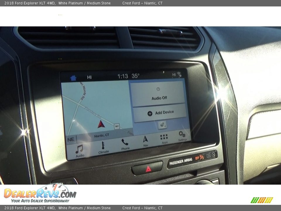 2018 Ford Explorer XLT 4WD White Platinum / Medium Stone Photo #15