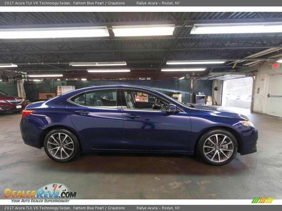 2017 Acura TLX V6 Technology Sedan Fathom Blue Pearl / Graystone Photo #8