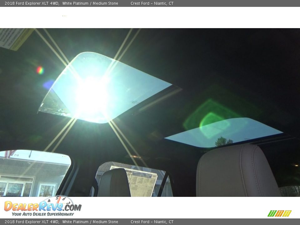 2018 Ford Explorer XLT 4WD White Platinum / Medium Stone Photo #18