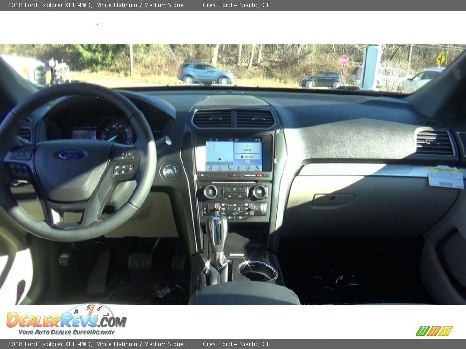 2018 Ford Explorer XLT 4WD White Platinum / Medium Stone Photo #20