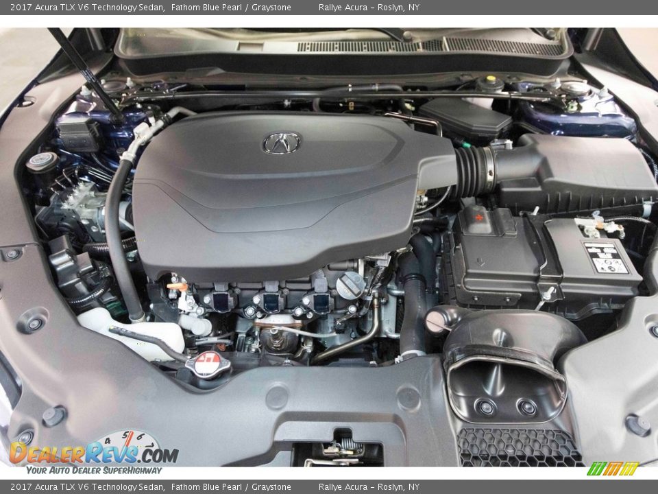 2017 Acura TLX V6 Technology Sedan Fathom Blue Pearl / Graystone Photo #10