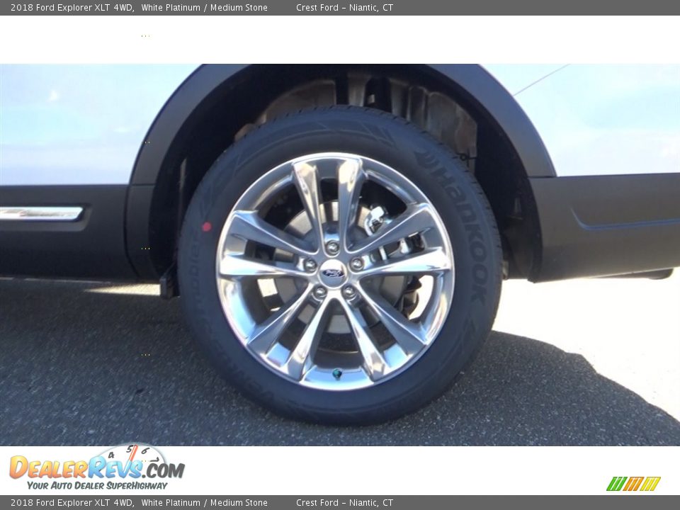 2018 Ford Explorer XLT 4WD White Platinum / Medium Stone Photo #21