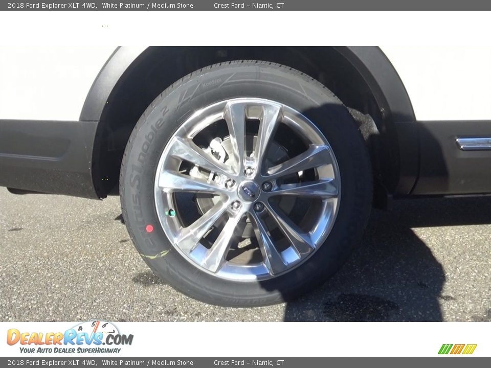 2018 Ford Explorer XLT 4WD White Platinum / Medium Stone Photo #23