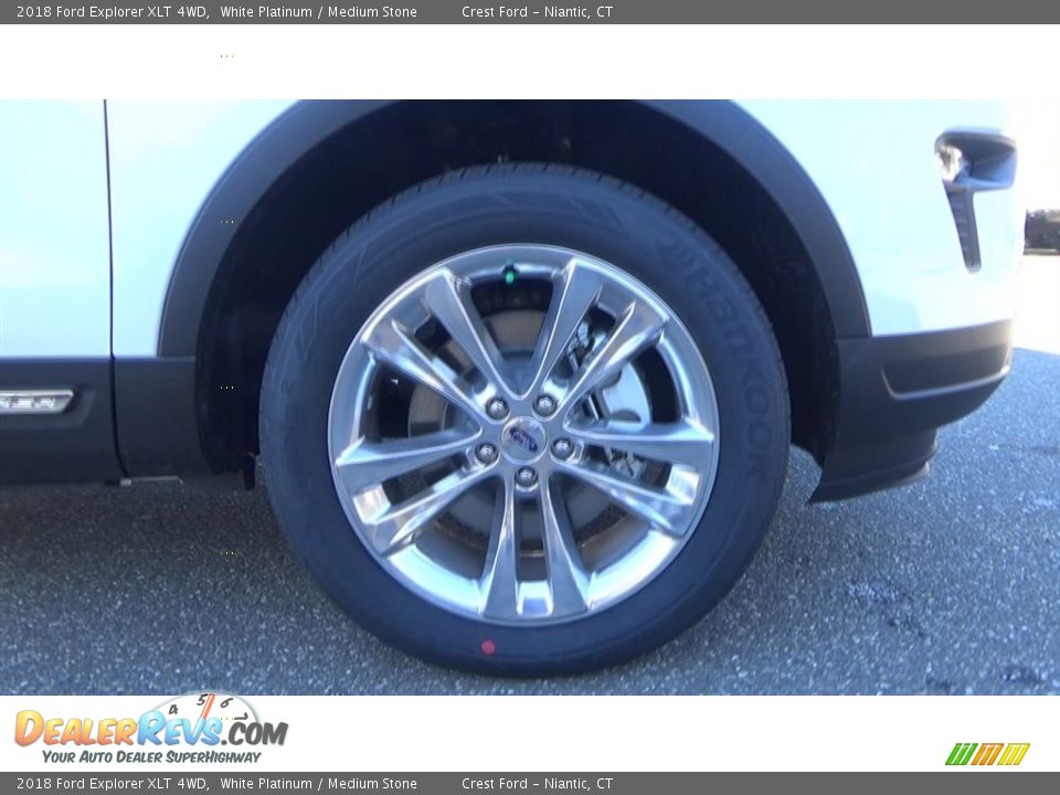 2018 Ford Explorer XLT 4WD White Platinum / Medium Stone Photo #27