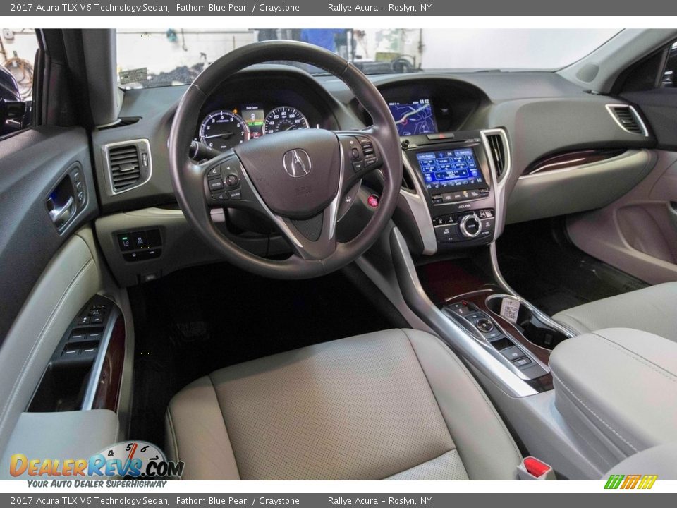 2017 Acura TLX V6 Technology Sedan Fathom Blue Pearl / Graystone Photo #17