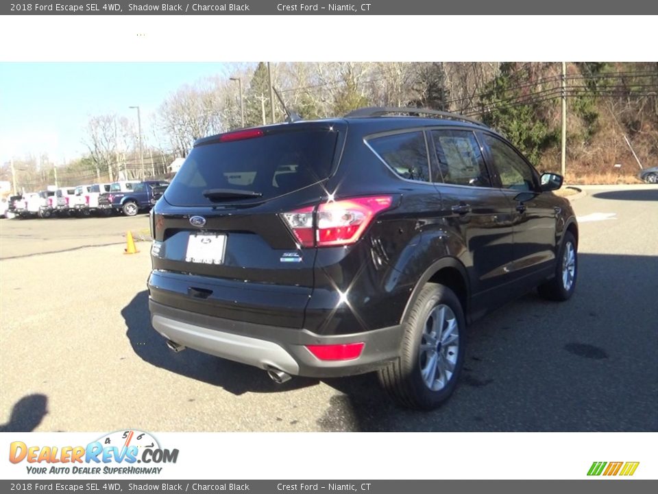 2018 Ford Escape SEL 4WD Shadow Black / Charcoal Black Photo #7