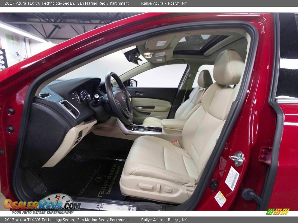2017 Acura TLX V6 Technology Sedan San Marino Red / Parchment Photo #18
