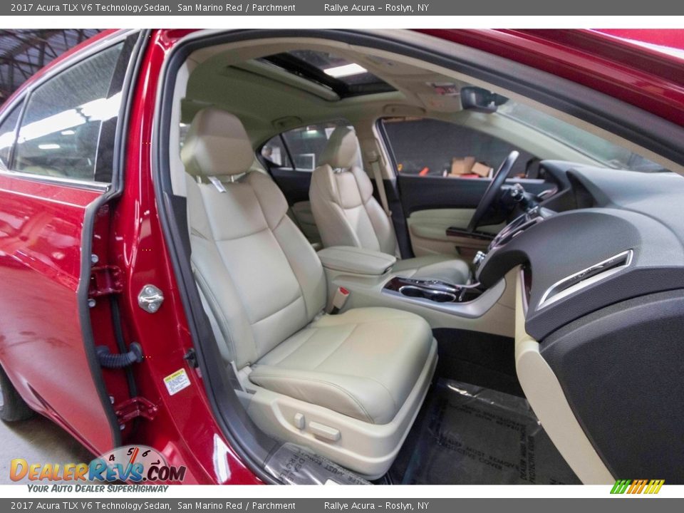 2017 Acura TLX V6 Technology Sedan San Marino Red / Parchment Photo #31