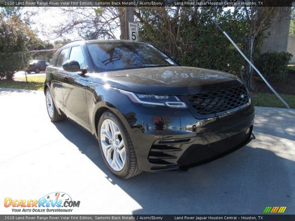 2018 Land Rover Range Rover Velar First Edition Santorini Black Metallic / Acorn/Ebony Photo #2