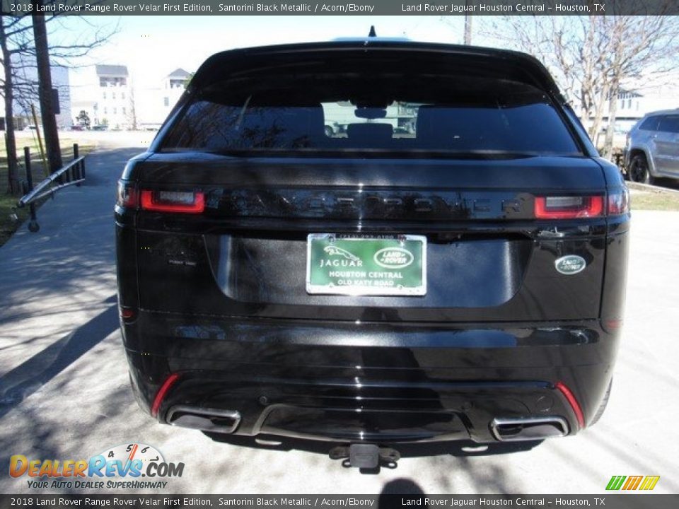 2018 Land Rover Range Rover Velar First Edition Santorini Black Metallic / Acorn/Ebony Photo #8