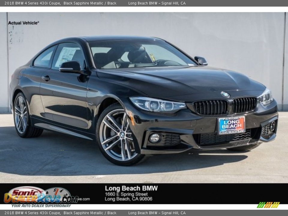 2018 BMW 4 Series 430i Coupe Black Sapphire Metallic / Black Photo #1
