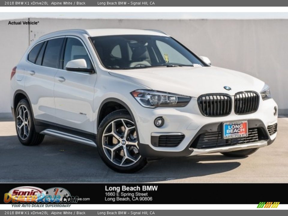2018 BMW X1 xDrive28i Alpine White / Black Photo #1