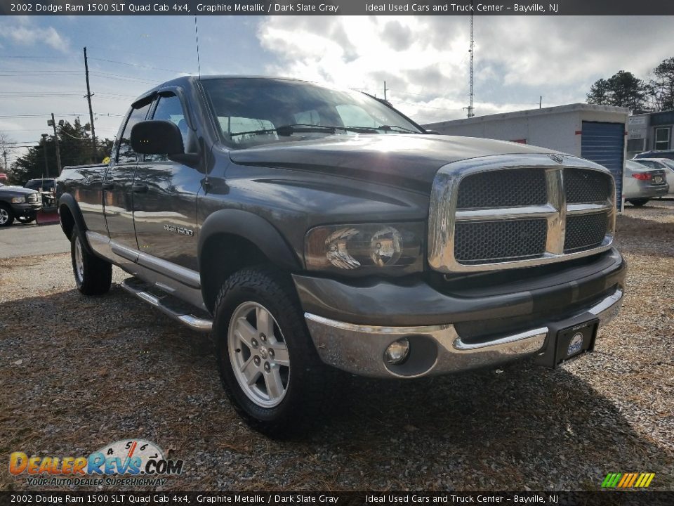 2002 Dodge Ram 1500 SLT Quad Cab 4x4 Graphite Metallic / Dark Slate Gray Photo #7