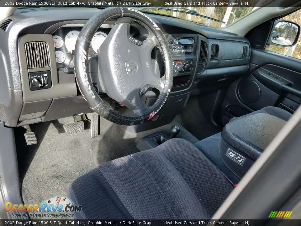 2002 Dodge Ram 1500 SLT Quad Cab 4x4 Graphite Metallic / Dark Slate Gray Photo #14