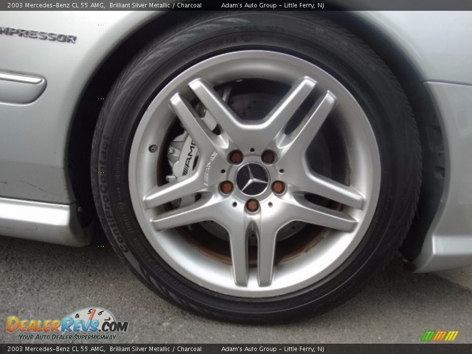 2003 Mercedes-Benz CL 55 AMG Brilliant Silver Metallic / Charcoal Photo #32