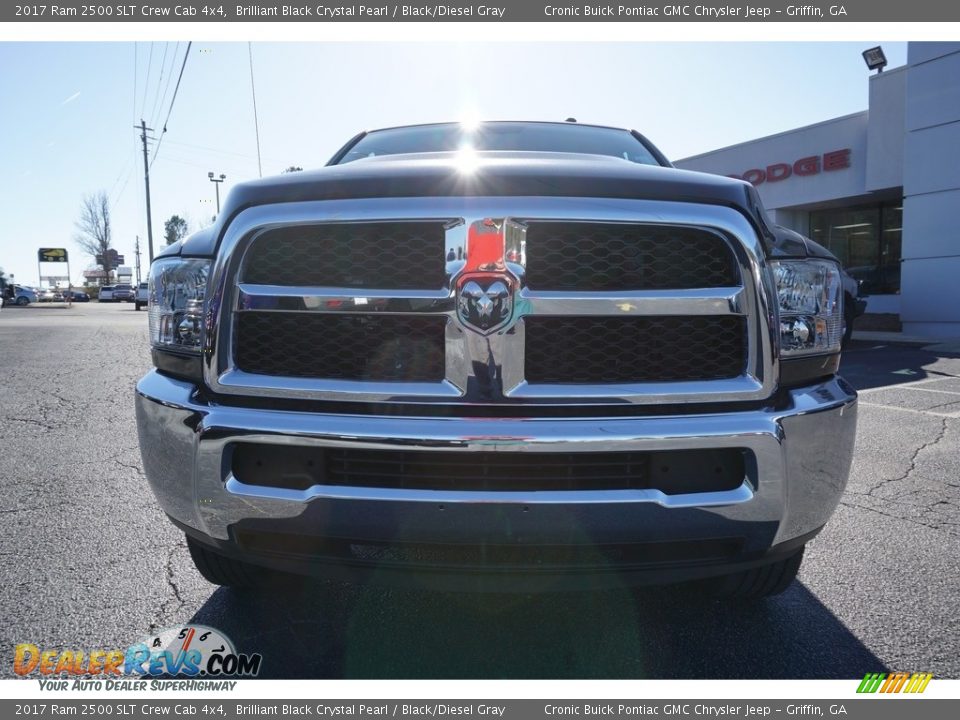 2017 Ram 2500 SLT Crew Cab 4x4 Brilliant Black Crystal Pearl / Black/Diesel Gray Photo #2