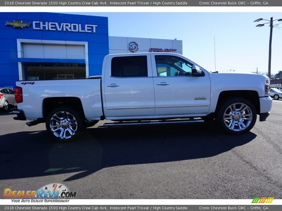 2018 Chevrolet Silverado 1500 High Country Crew Cab 4x4 Iridescent Pearl Tricoat / High Country Saddle Photo #7