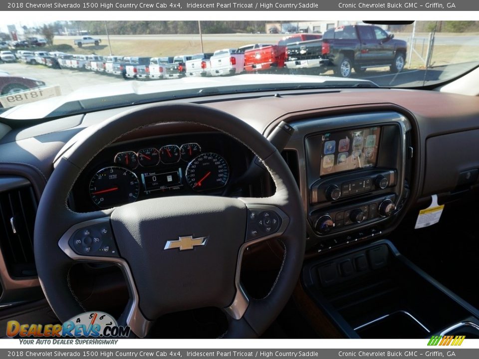 2018 Chevrolet Silverado 1500 High Country Crew Cab 4x4 Iridescent Pearl Tricoat / High Country Saddle Photo #9