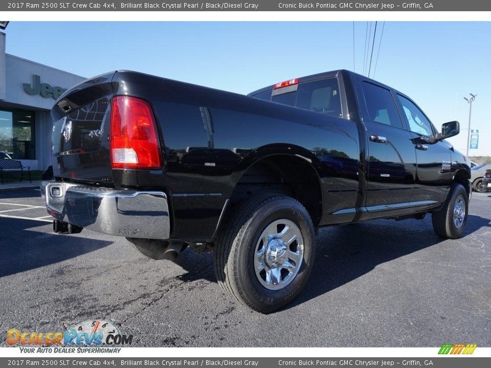 2017 Ram 2500 SLT Crew Cab 4x4 Brilliant Black Crystal Pearl / Black/Diesel Gray Photo #7