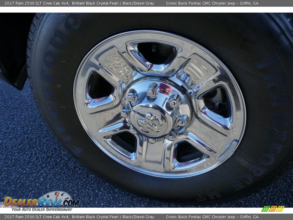 2017 Ram 2500 SLT Crew Cab 4x4 Brilliant Black Crystal Pearl / Black/Diesel Gray Photo #11