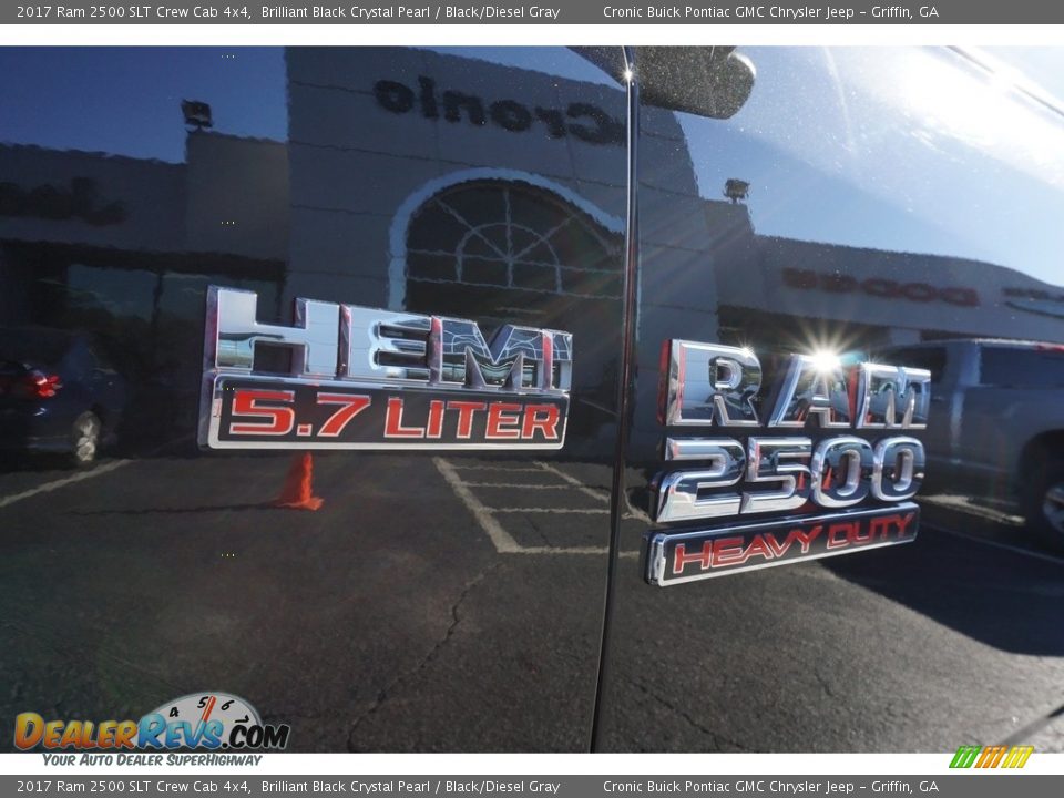 2017 Ram 2500 SLT Crew Cab 4x4 Brilliant Black Crystal Pearl / Black/Diesel Gray Photo #12
