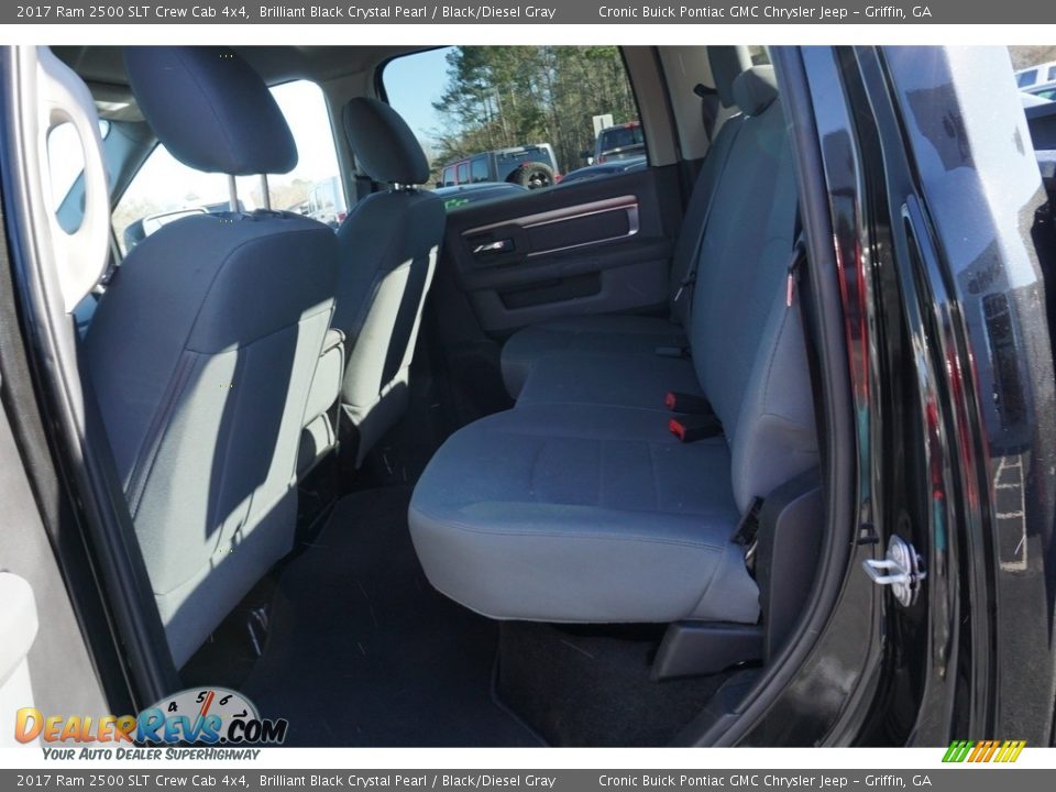 2017 Ram 2500 SLT Crew Cab 4x4 Brilliant Black Crystal Pearl / Black/Diesel Gray Photo #13