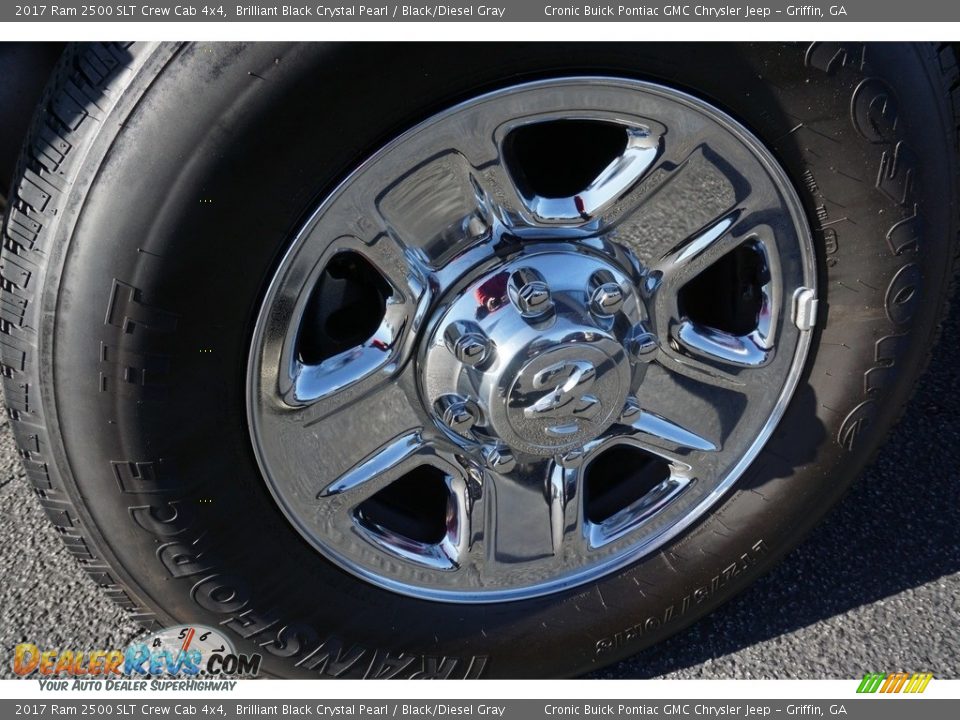 2017 Ram 2500 SLT Crew Cab 4x4 Brilliant Black Crystal Pearl / Black/Diesel Gray Photo #16