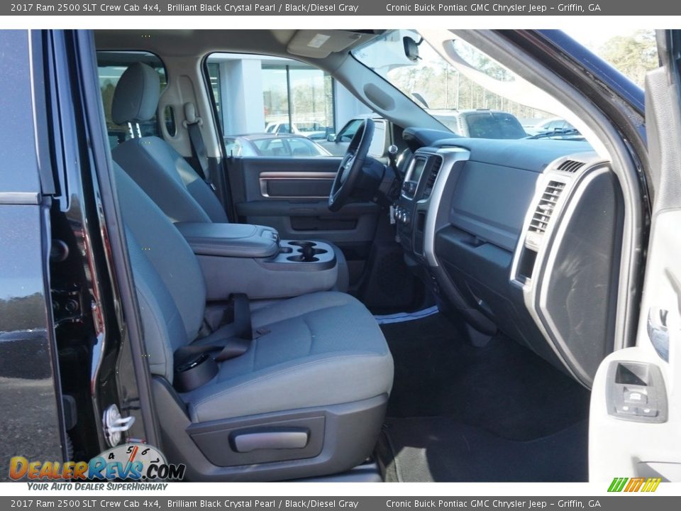 2017 Ram 2500 SLT Crew Cab 4x4 Brilliant Black Crystal Pearl / Black/Diesel Gray Photo #18
