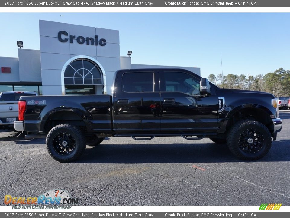 2017 Ford F250 Super Duty XLT Crew Cab 4x4 Shadow Black / Medium Earth Gray Photo #8
