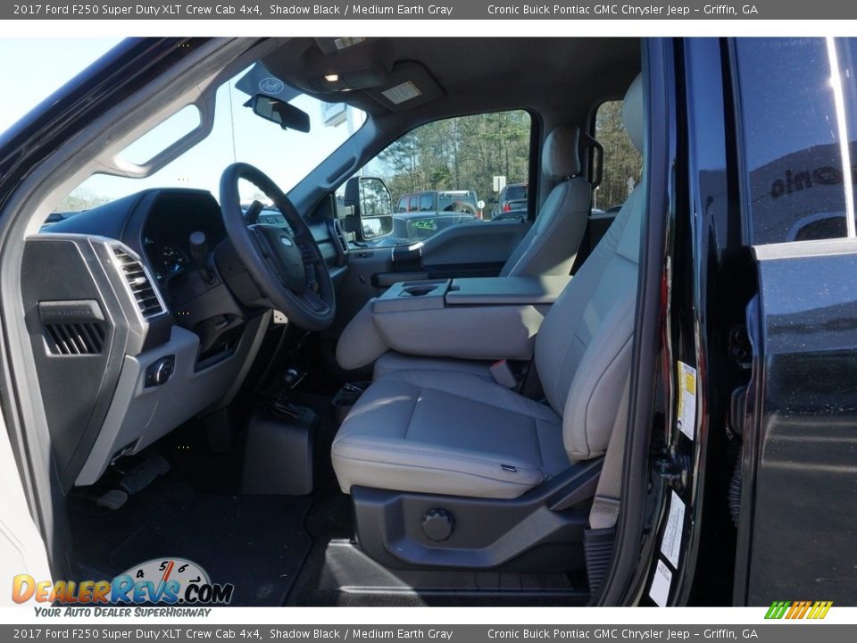 2017 Ford F250 Super Duty XLT Crew Cab 4x4 Shadow Black / Medium Earth Gray Photo #9