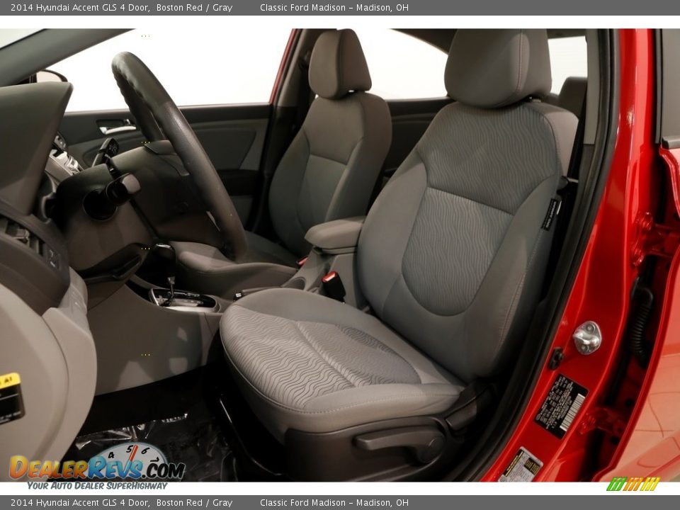 2014 Hyundai Accent GLS 4 Door Boston Red / Gray Photo #5