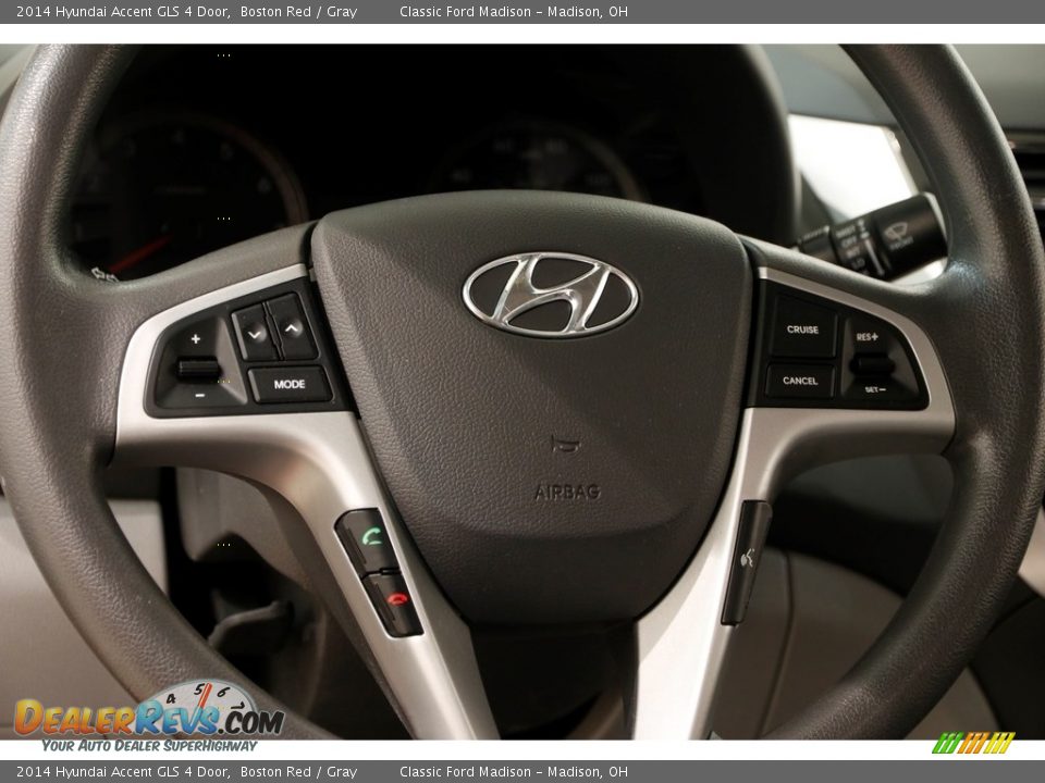 2014 Hyundai Accent GLS 4 Door Boston Red / Gray Photo #6