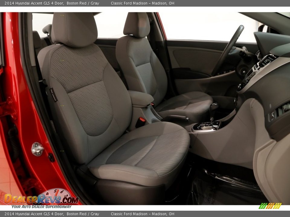 2014 Hyundai Accent GLS 4 Door Boston Red / Gray Photo #11