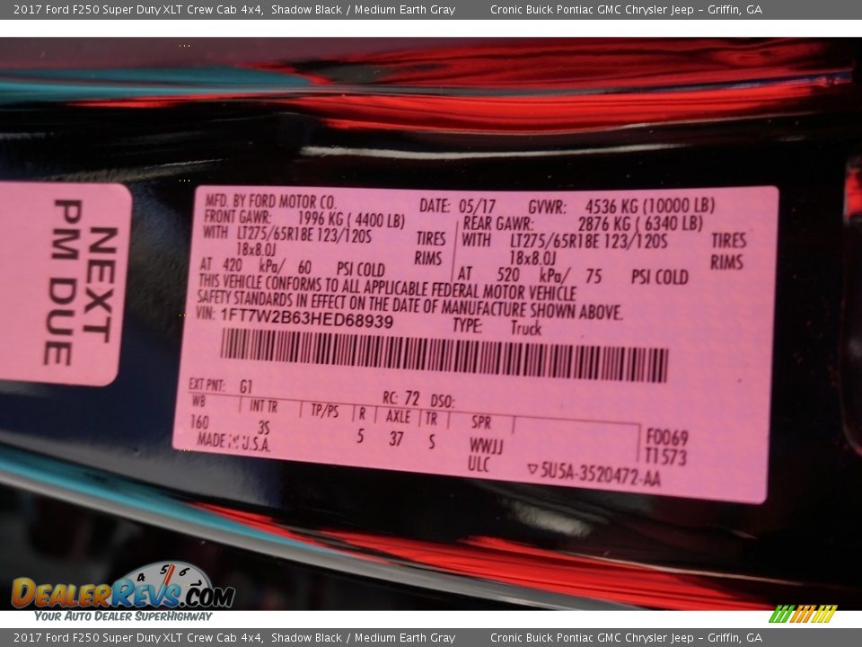 2017 Ford F250 Super Duty XLT Crew Cab 4x4 Shadow Black / Medium Earth Gray Photo #24