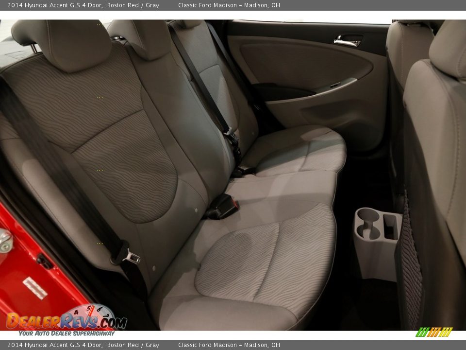 2014 Hyundai Accent GLS 4 Door Boston Red / Gray Photo #12