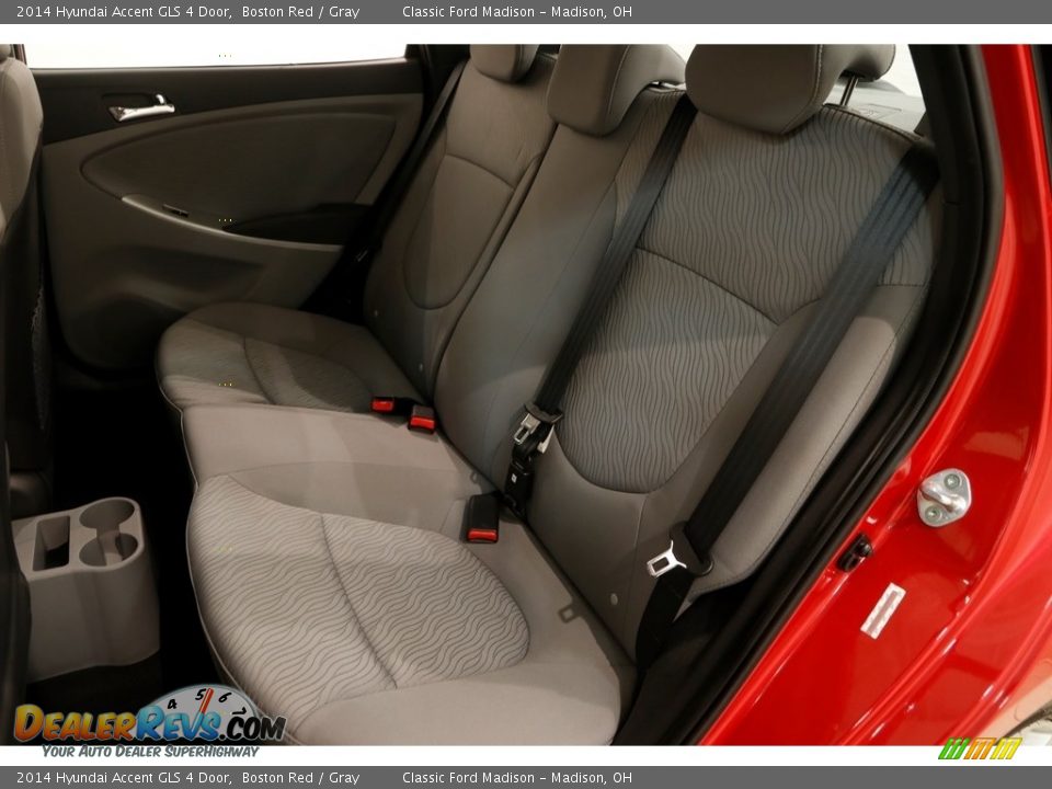2014 Hyundai Accent GLS 4 Door Boston Red / Gray Photo #13