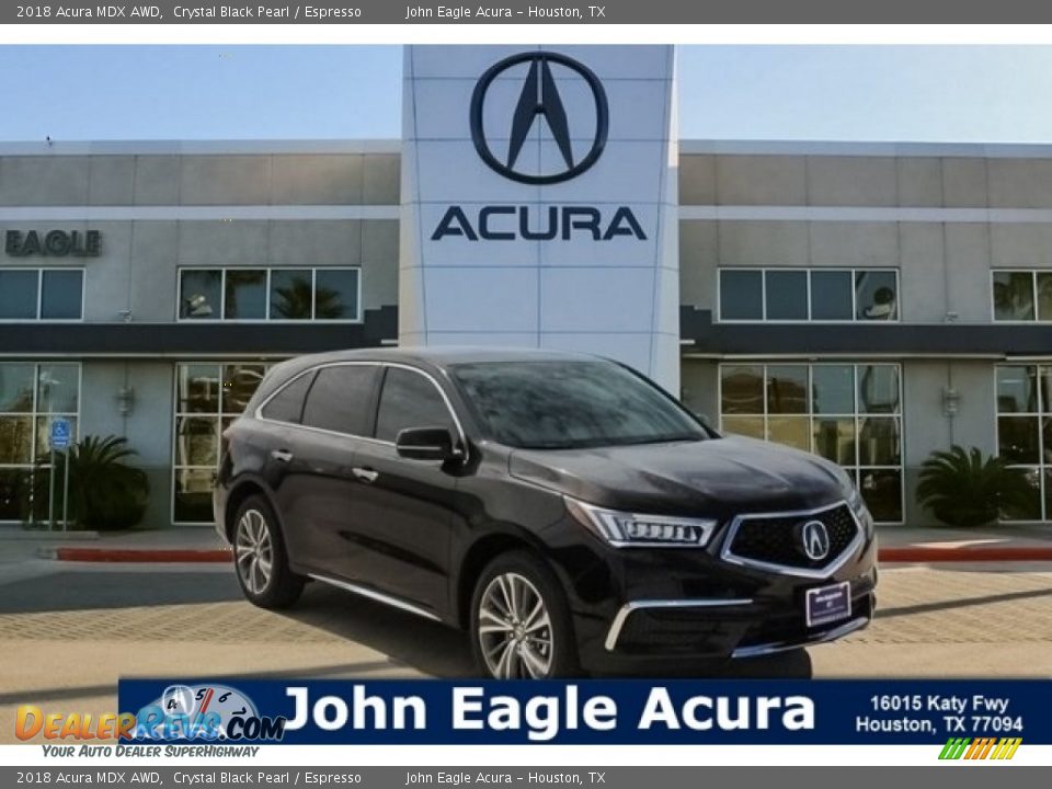 2018 Acura MDX AWD Crystal Black Pearl / Espresso Photo #1