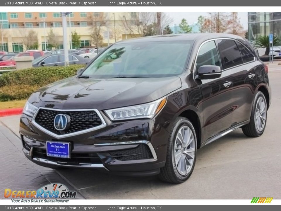2018 Acura MDX AWD Crystal Black Pearl / Espresso Photo #3
