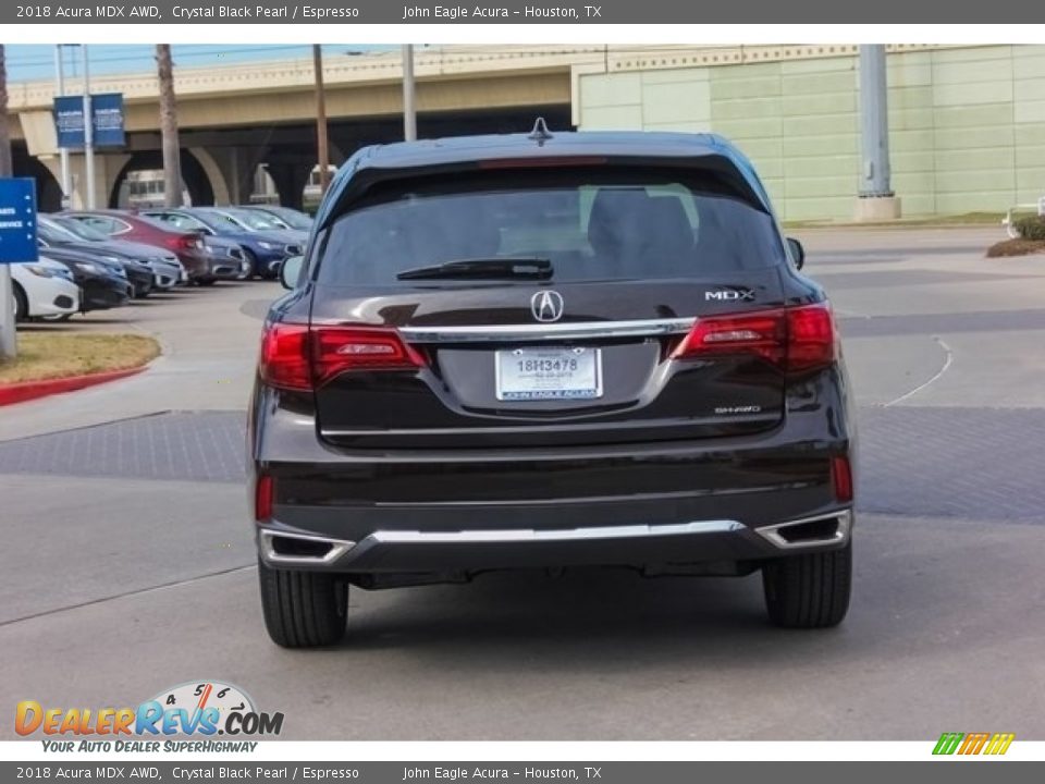 2018 Acura MDX AWD Crystal Black Pearl / Espresso Photo #6
