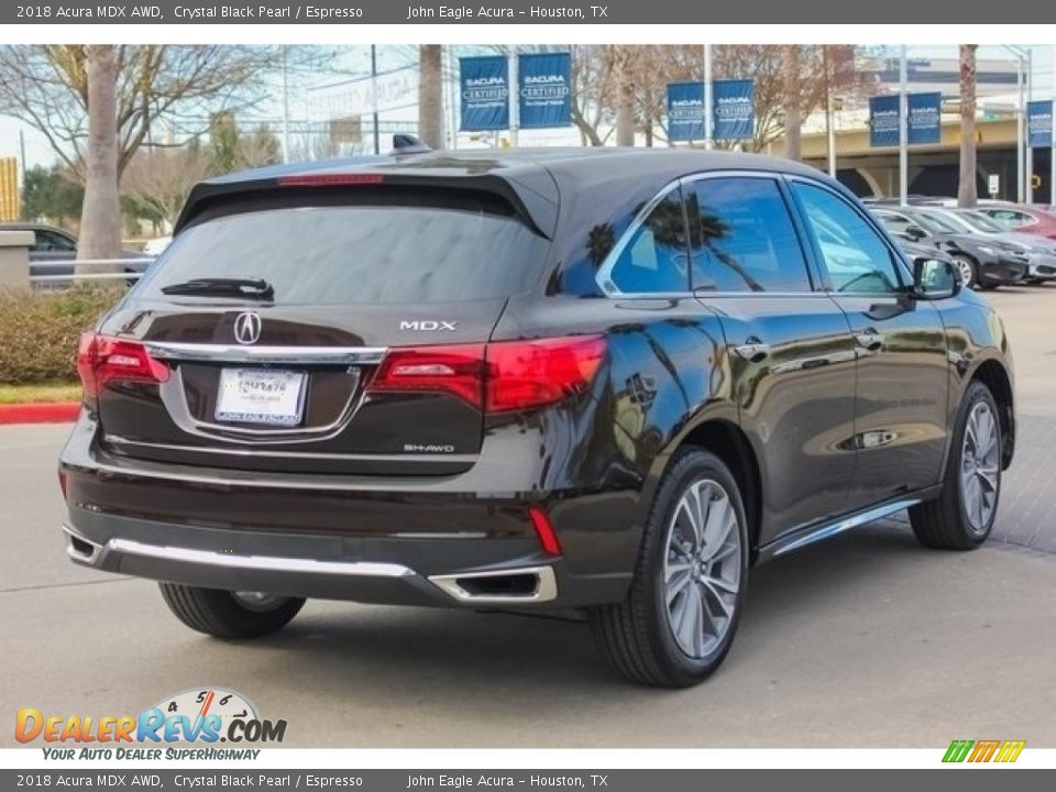 2018 Acura MDX AWD Crystal Black Pearl / Espresso Photo #7