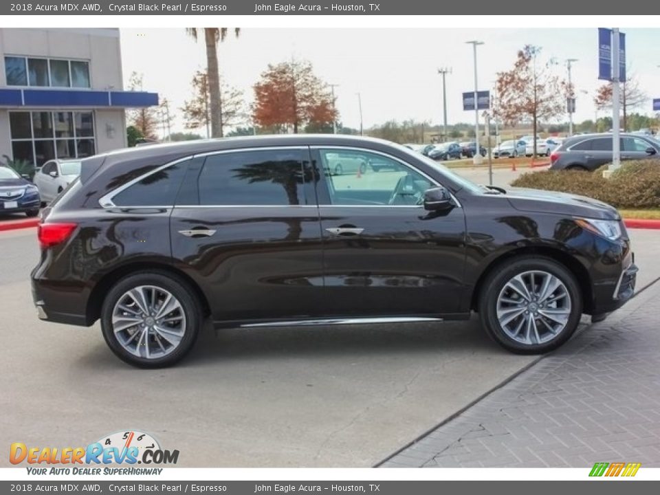 2018 Acura MDX AWD Crystal Black Pearl / Espresso Photo #8
