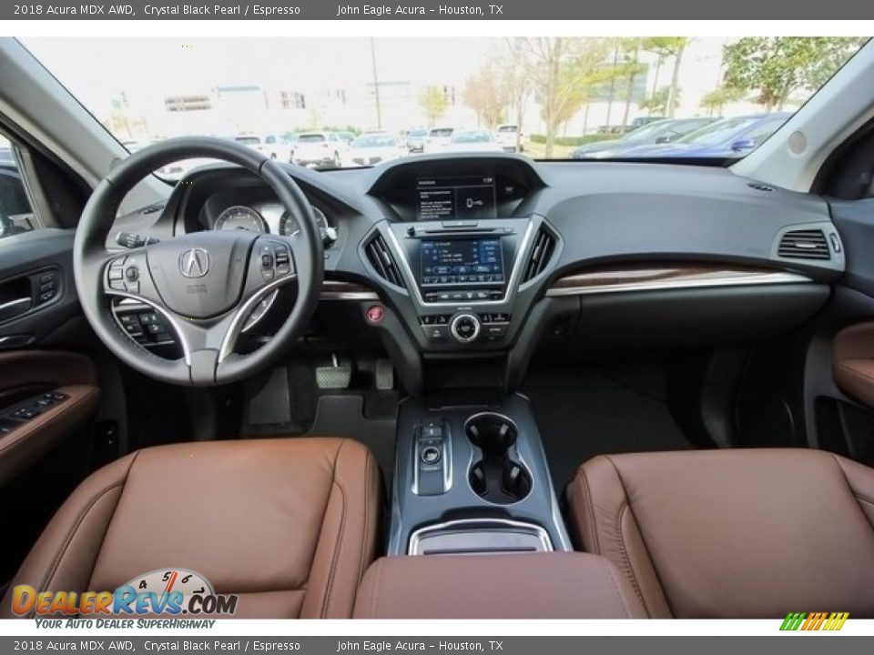 2018 Acura MDX AWD Crystal Black Pearl / Espresso Photo #9