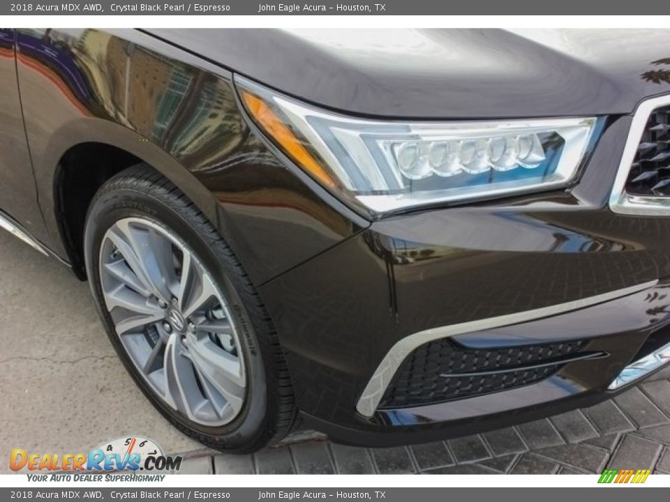 2018 Acura MDX AWD Crystal Black Pearl / Espresso Photo #10